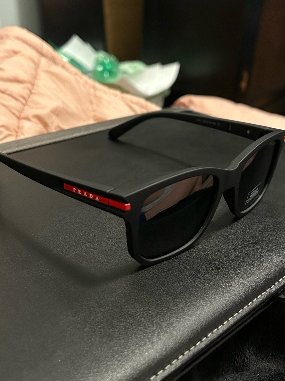 BRAND NEW PRADA LINEA ROSSA 5101 C1 SUNGLASSES - BLACK/RED - MADE IN ITALY